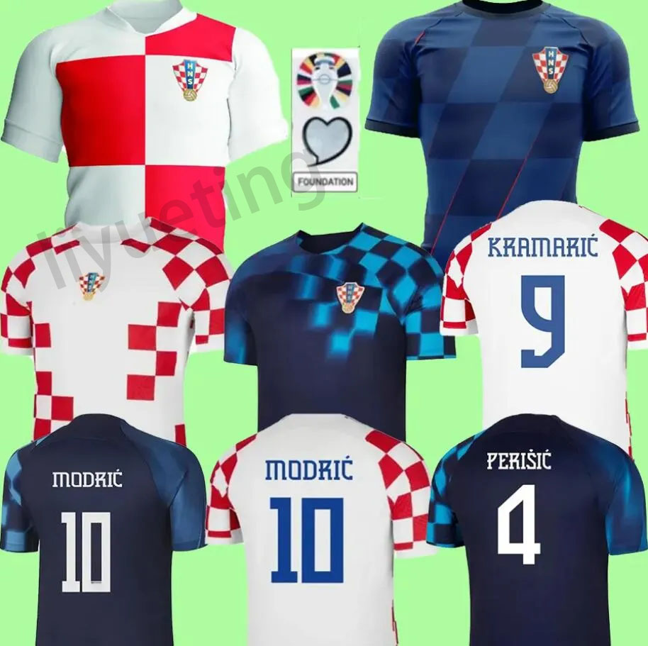 Nouveau 2024 Euro Cup Croatie Soccer Jerseys MODRIC 24 25 Brekalo Perisic Football Shirt Brozovic Rebic Jersey Fans Joueur de l'équipe nationale