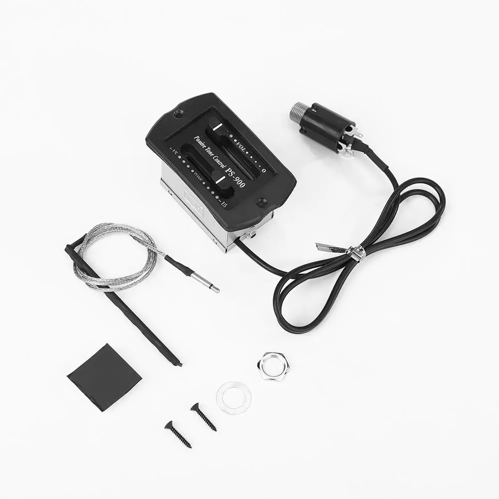 Guitar 2-Band EQ Equalizer Tuner System Pickup Preamp for Ukulele Acoustic Accessories Musical Instruments