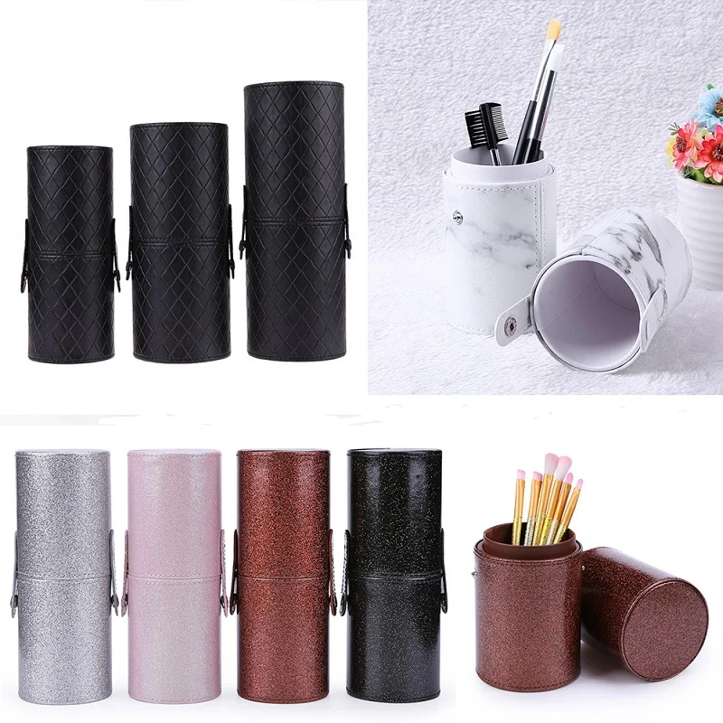 dfbdc Holder Makeup PU Leather Storage Cosmetic Cup Case Box for Brush Pen Make up opslag houder