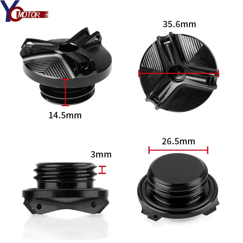 New For YAMAHA TENERE 700 Tenere700 XTZ700 2019-2021 2020 Motorcycle Engine Oil Filter Cup Plug Cover Screw Aluminum Accessories
