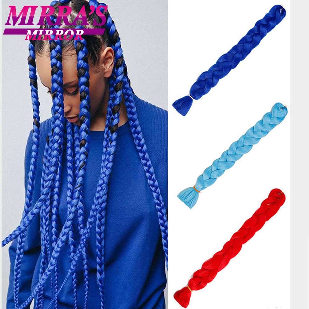 41 Inch Jumbo Braiding Hair Extensions Long Jumbo Braids 2025 for Box Braids Crochet Hair Synthetic new Fiber Fake Hair Mirra's Mirror