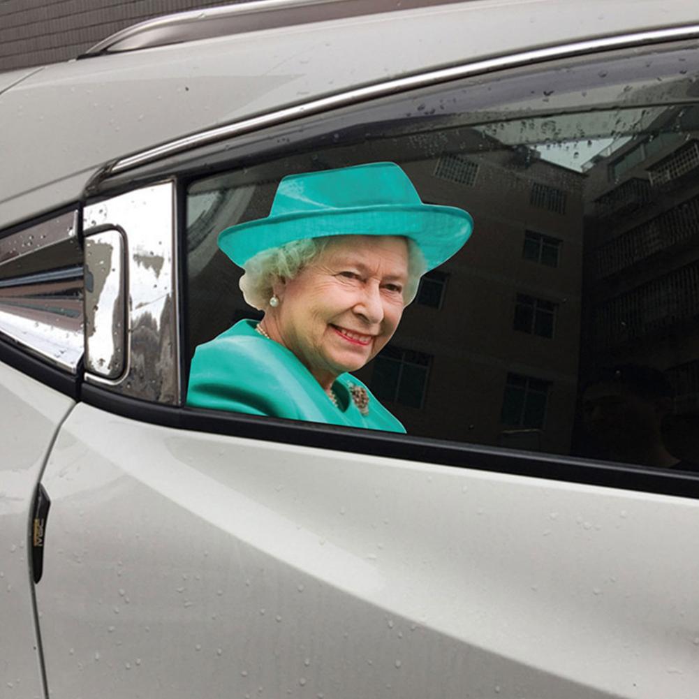 3D Car Window Sticker Funny Celebrity Car Rear Window Sticker Universal Queen Elizabeth Pope Francis Ruth Bader Ginsburg Decals