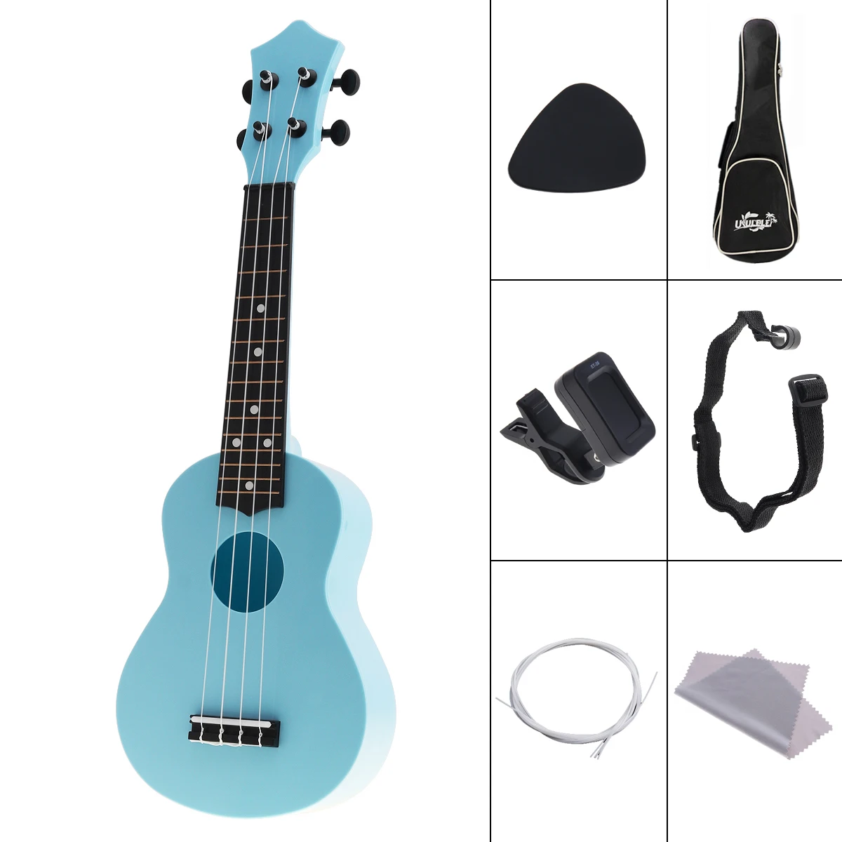 21 Inch Full Pack Ukulele Soprano Acoustic Uke Ukelele 4 String Colorful Hawaii Mini Guitar Guitarra Musical Instrument Gifts