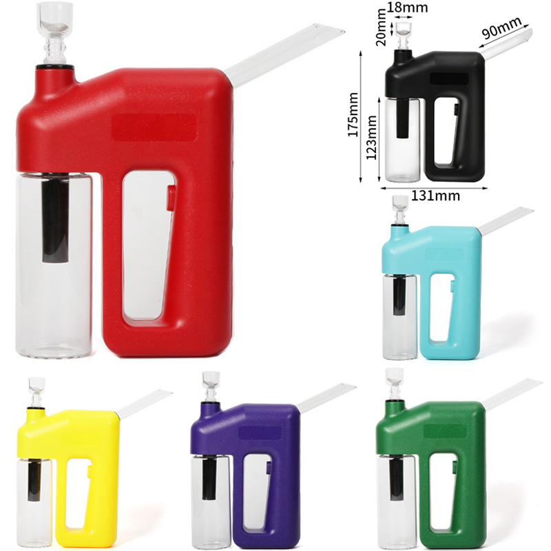 Electric Water Hookah Bong Smoking Pipes Easy Hand Mini Bubbler 6 Colors With Glass Bowls