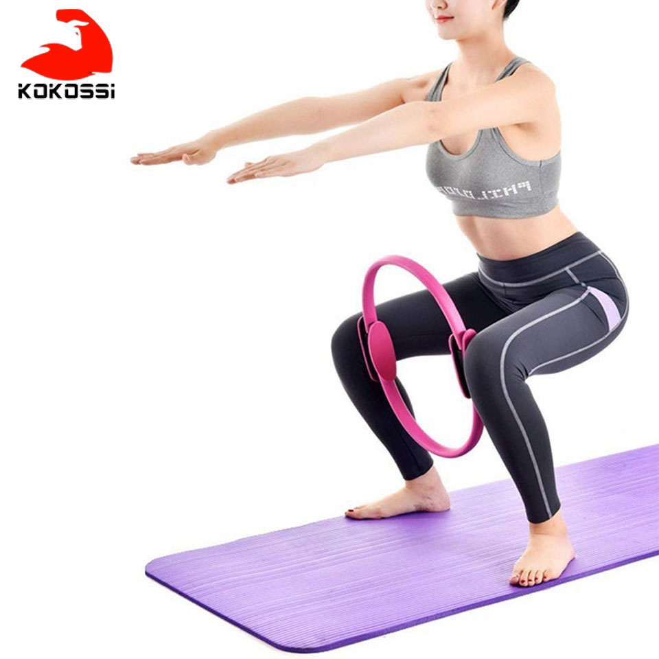 hot sale KoKossi Quality Yoga Pilates Ring Magic Wrap Slimming Body Building Training Heavy Duty PP+NBR Material Yoga Circle 5 colors