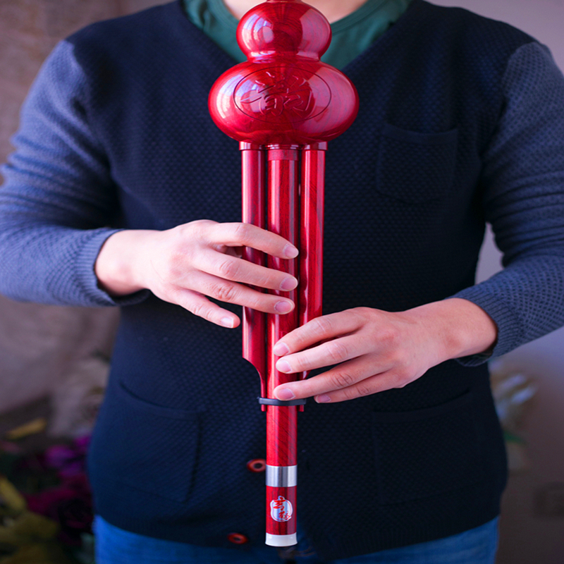 Handmand Resin Hulusi Flute Improved Bass D AGF E Tone Hulusi Two-tone Folk Chinese Musical Instrument Professional Flauta