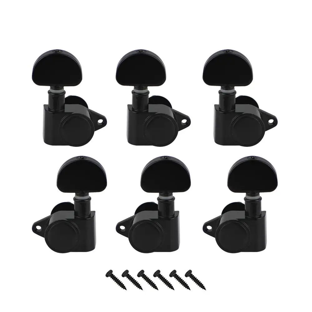 FLEOR 6pcs 3L+3R Guitar Tuning Pegs Tuning Keys Tuners Machine Heads Set Sealed for Electric Guitar Parts