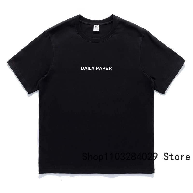 Casual Simple Style DAILY PAPER Tshirt Classic Chest Small Print Roundneck Daily Paper Short Sleeve American Streetwear 240528
