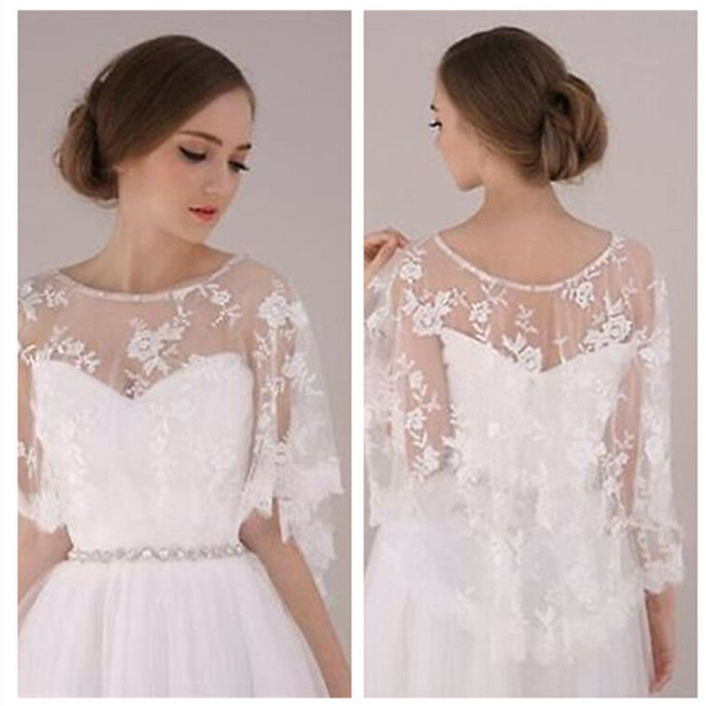 Lace Bridal Bolero Jacket for Wedding Bridemaids Dresses Evening Coat Short Wrap