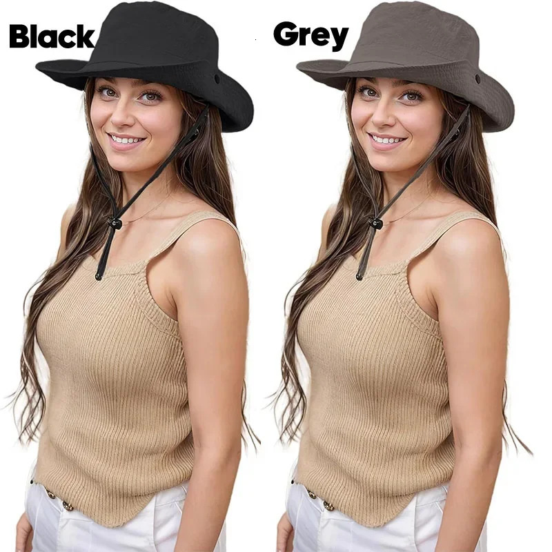 Big size Hiking Waterproof Summer Sun hat Women Sun UPF 50 Bucket Hat Wide Brim Bonnie Hat Outdoor Fishing Fisherman Hat 240528