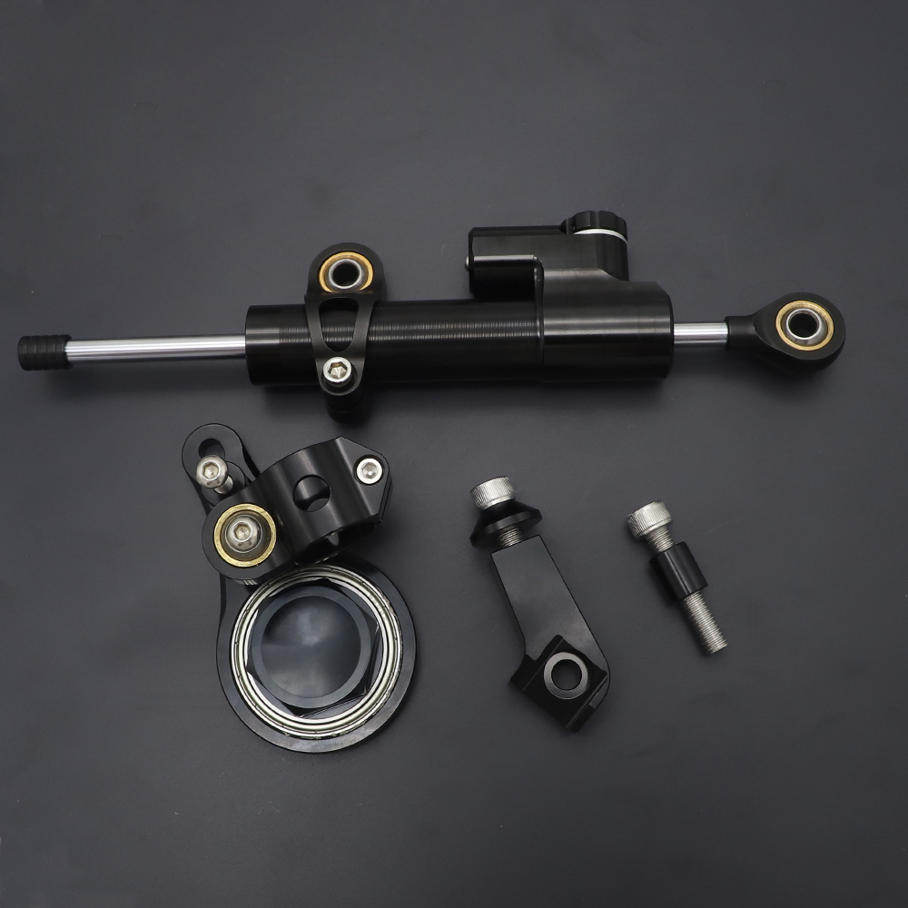 For Kawasaki Ninja ZX6R ZX-6R CNC Steering Damper Stabilizer w/ Bracket Set Saftety Control 2005 2006 Motorbike Part Accessories
