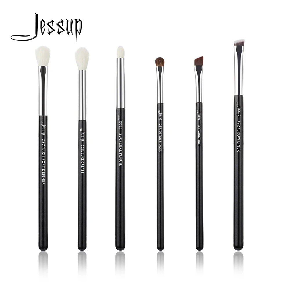 efaea Eye pcs Jessup Brushes set Professional Makeup Set Beauty Shadow Blending Natural synthetic hair Black Sier