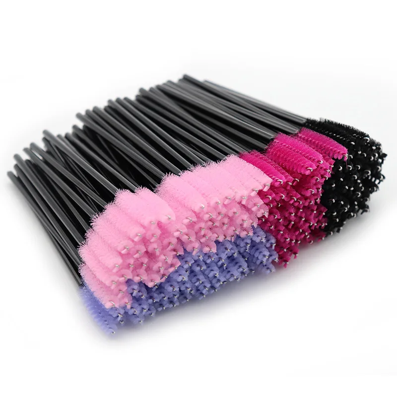 d Eye lashes Disposable Brush Pcs Makeup Mascara Wands Applicator Eyelash Comb Individual Lash Pink Make Up Tools lash