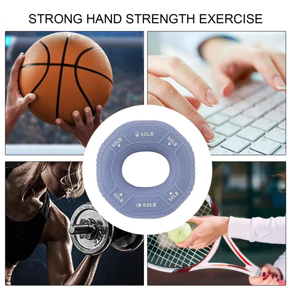 Hand Grip Strengthener with Three Resistance Silicone Hand Grip Trainer Ring for Adults Kids Wrist Strength for Arthritis