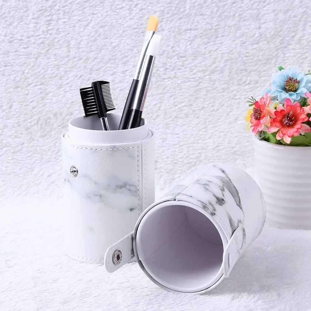 dfbdc Holder Makeup PU Leather Storage Cosmetic Cup Case Box for Brush Pen Make up opslag houder