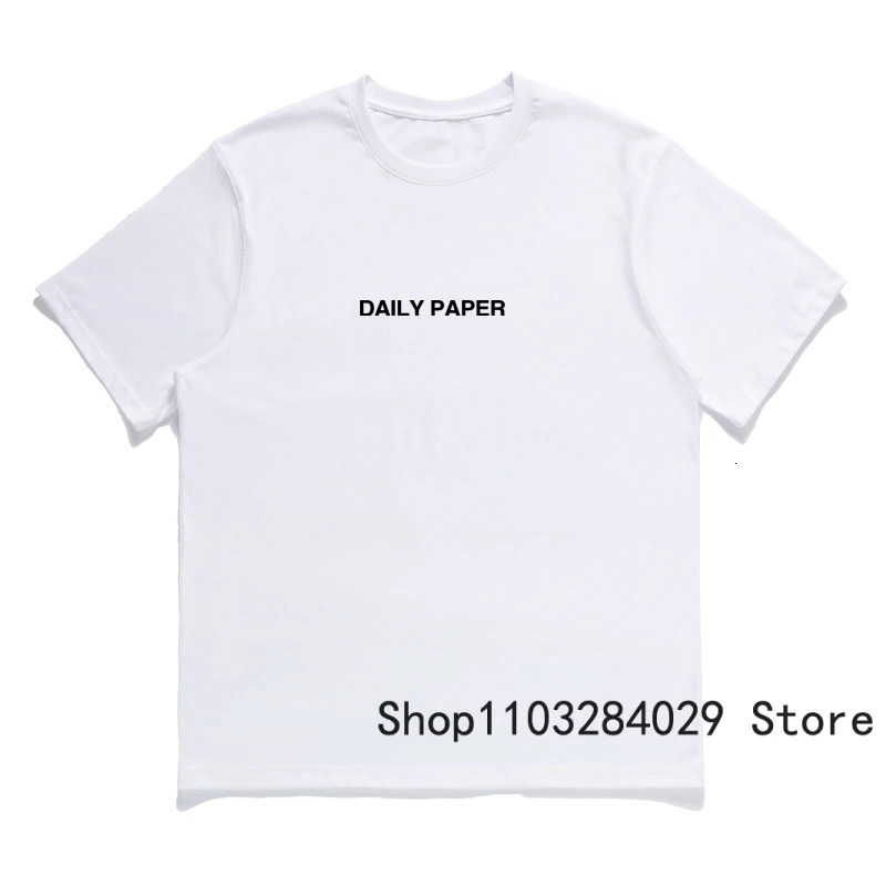 Casual Simple Style DAILY PAPER Tshirt Classic Chest Small Print Roundneck Daily Paper Short Sleeve American Streetwear 240528