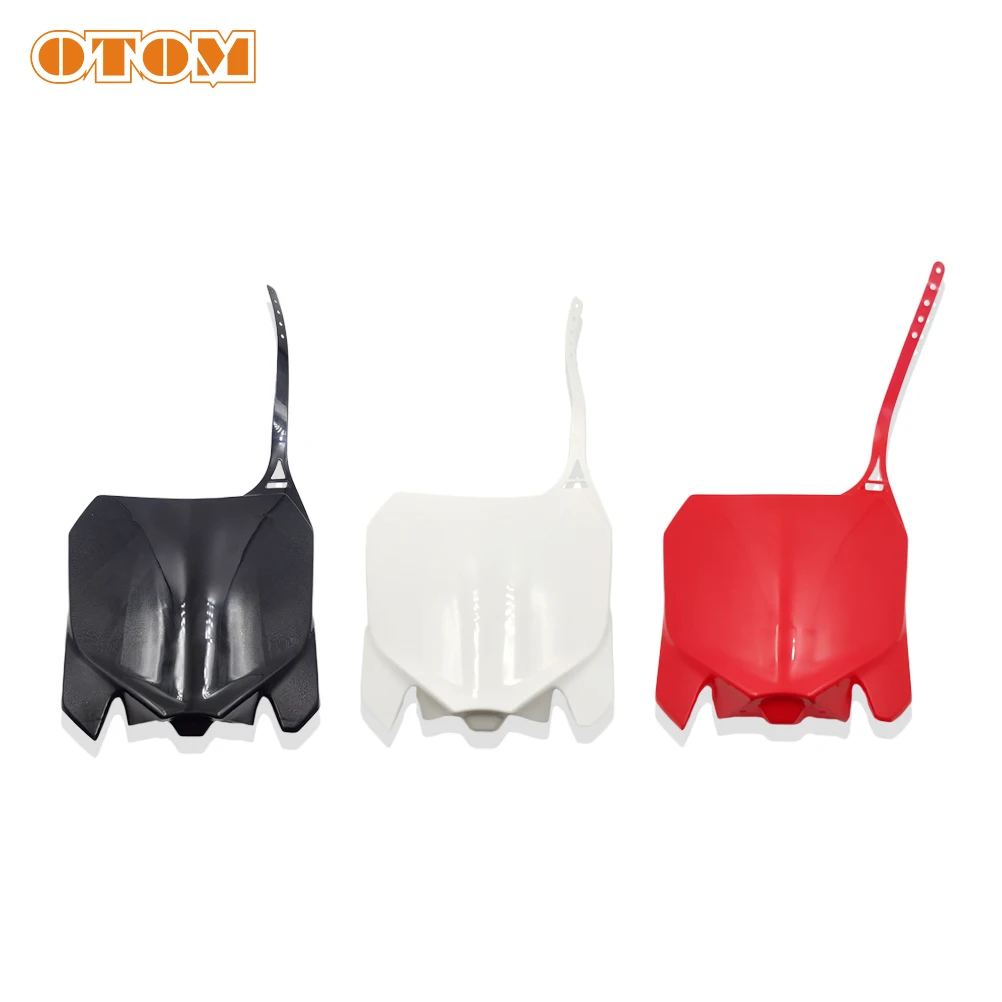OTOM Motocross Dirt Bike Front Number Plate Black Number Plates Board For HONDA CRF250R CRF450R 2014-2017