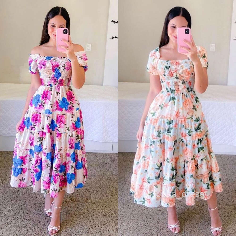 2024 Spring/Summer New Dress Art French Fresh Print Fashion Womens Wear