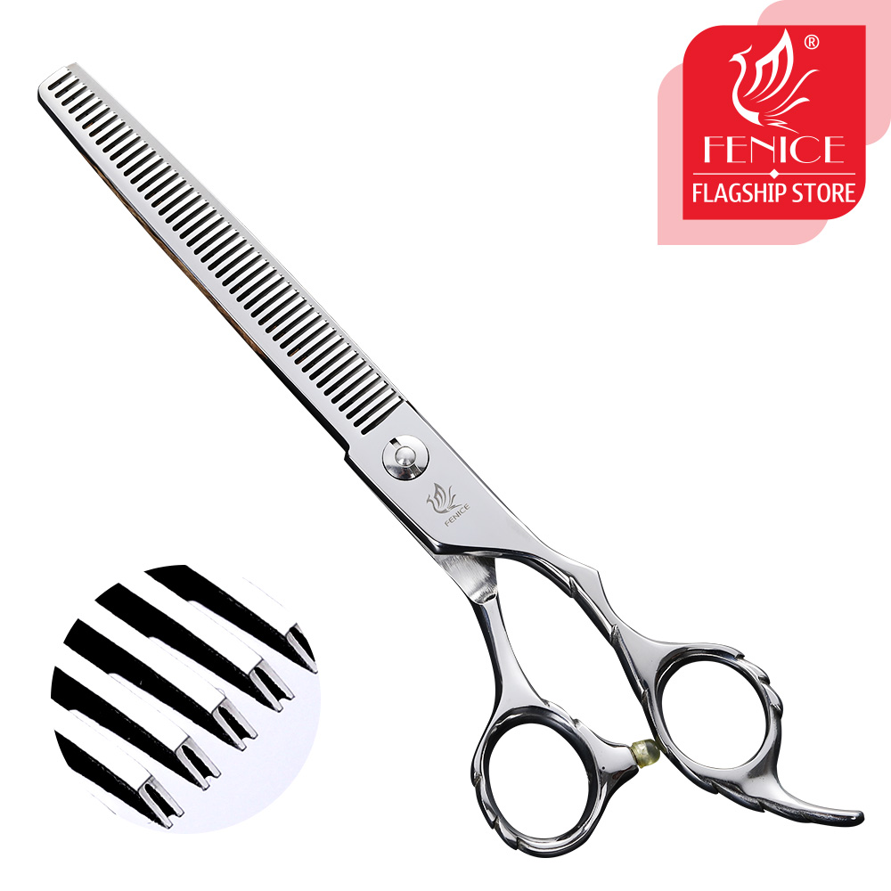 Fenice 7 inch Professional Pet Scissors Thinning Shears Dog Cat Grooming Scissors Hair Cutting Tesoura Thinning Rate 25%