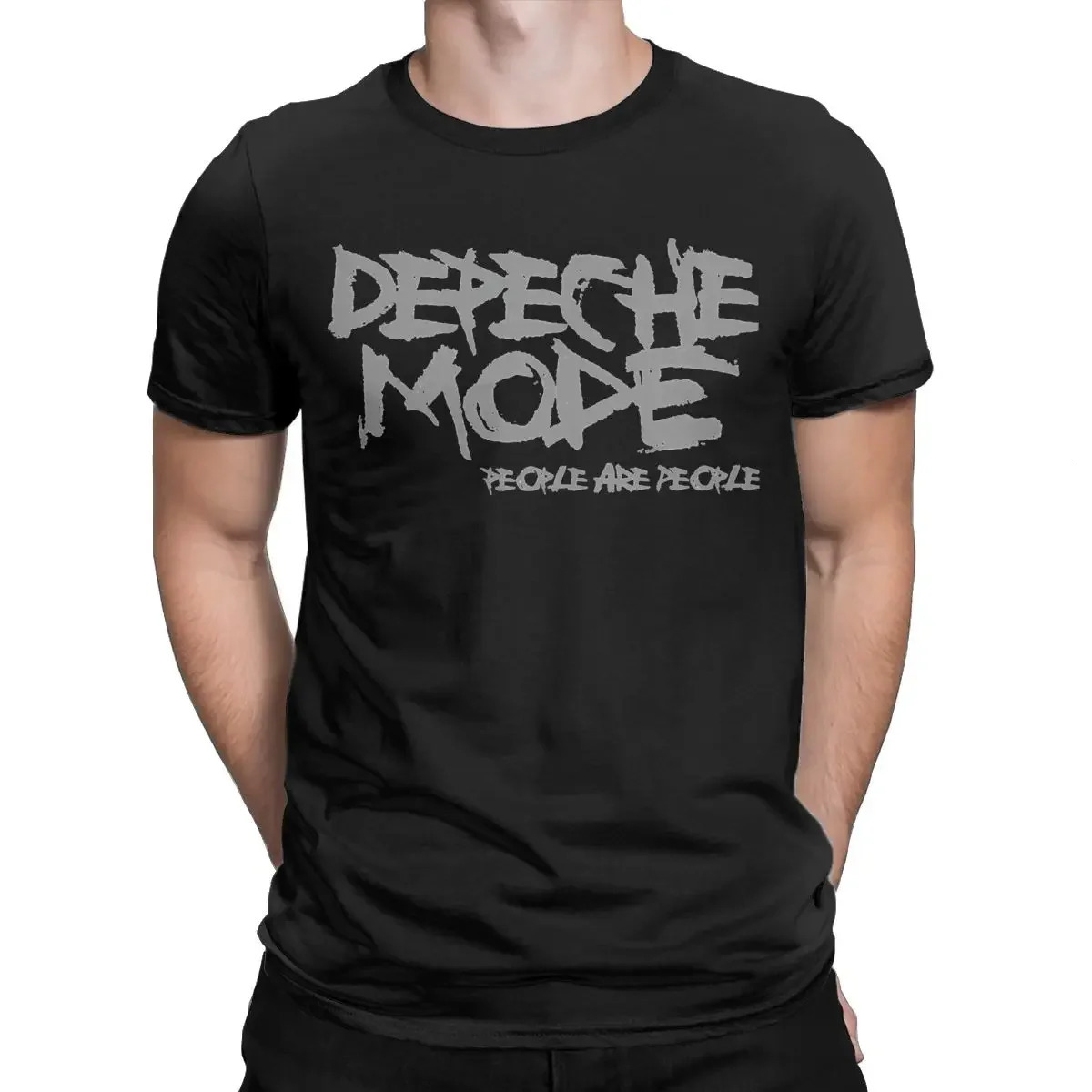 Depeches Cool Modes T Shirt Men 100% Cotton Hipster TShirt Round Collar Tees Short Sleeve Clothing Plus Size 240528