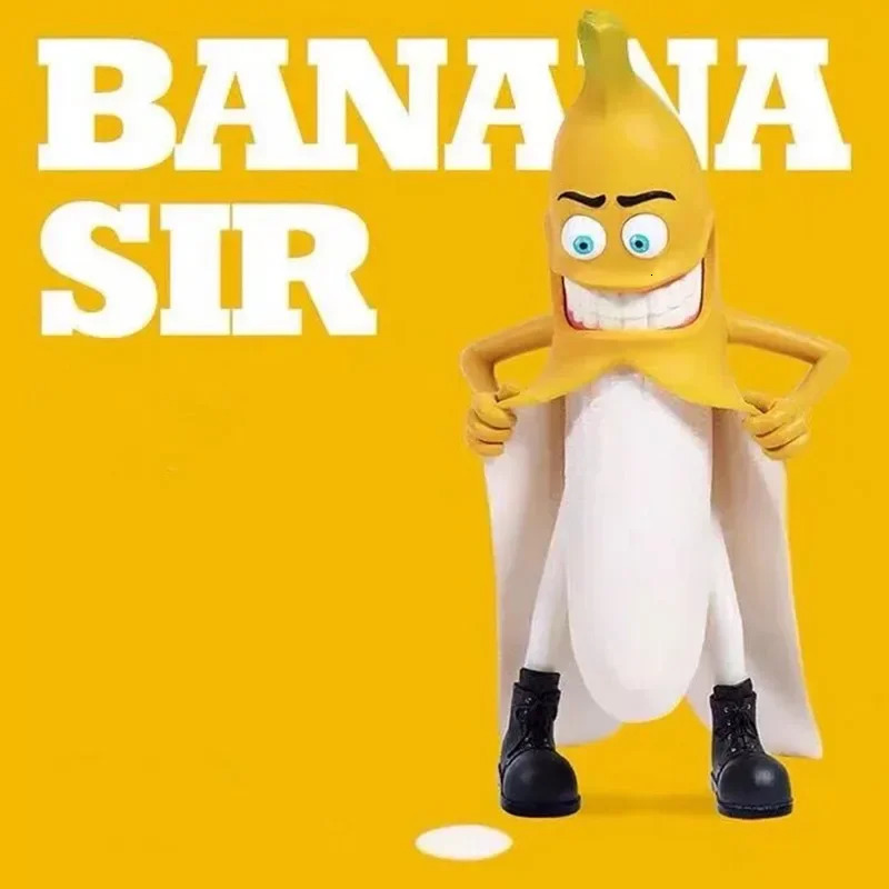 Creative American Tech Tabletop Decorations Evil Banana Tabletop Decoration Obscene Spoof Toy Resin Crafts Holiday Gift 240527