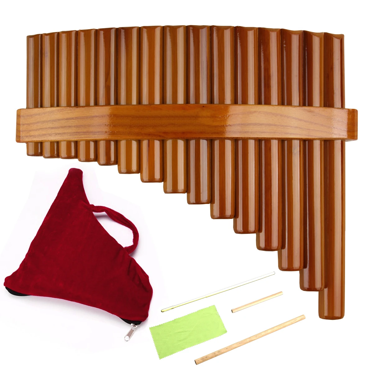 Chinese Traditional Musical Instrument 15 Pipes Pan Flute C Key High Quality Pan Pipes Woodwind Instrument Bamboo Pan flute