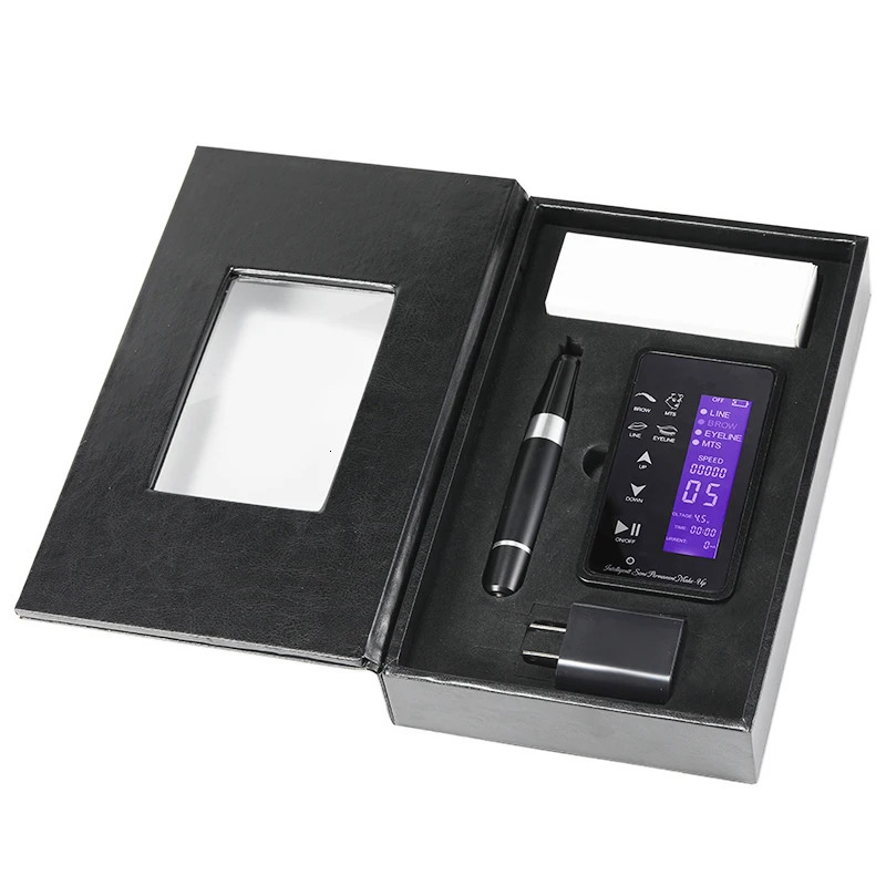 Professional Permanent Makeup Machine Rotary Tattoo Machine Wireless PMU Pen Kit For Eyebrows Lips Microblading Cartridge Needle 240515
