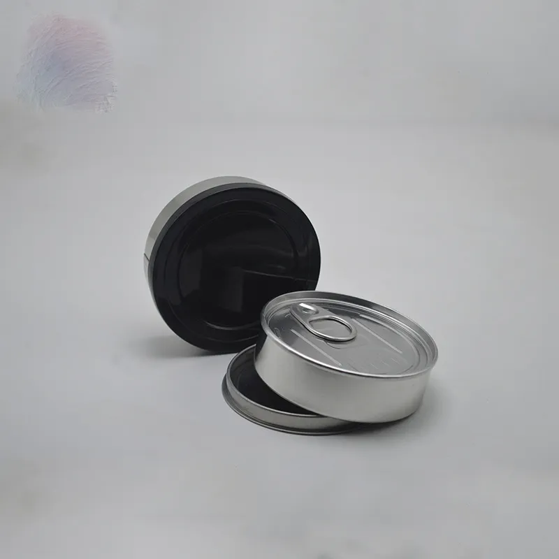 Hand Closed Strain Tin cans handed sealed smart bud jar for dry herb wer packaging Tuna Can Hoop Ring FY8733 0528