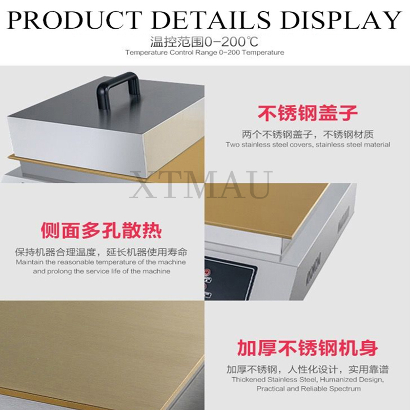 Commercial Double Head 110v 220v Souffle Maker Snacks Machine Copper Pan Rapid Heating Fluffy Pancake Baker Souffler Machine