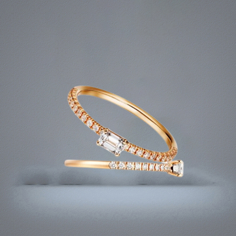 love diamond ring designer jewlery women engagement wedding rings luxury moissanite ring Rose gold Silver Titanium
