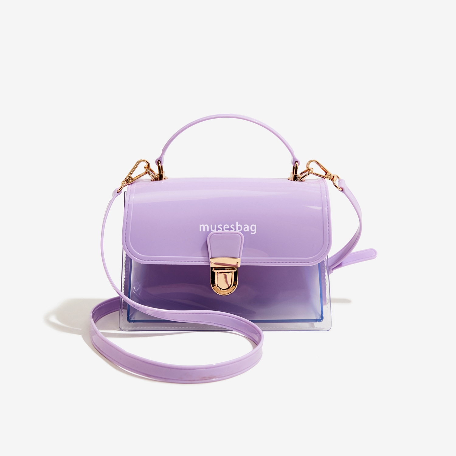 Designer bag transparent Barbie jelly bag handbag fashionable and versatile summer shoulder bag women's large capacity crossbody bag