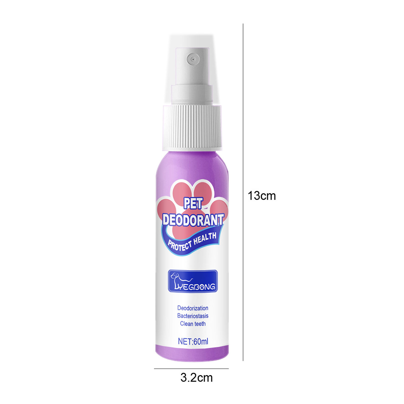 60ml Dog Deodorant Spray Swallowable Dog Bad Breath Spray Practical Pet Dog Mouth Cleaning Spray Oral Health Care Pet Supplies