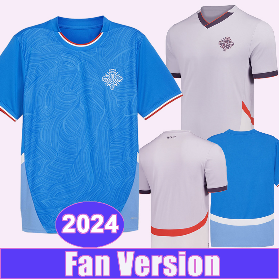2024 Iceland TRAUSTASON Mens Soccer Jerseys National Team GUOJOHNSEN PORSTEINSSON FINNSSON OSKARSSON B.I.BJARNASON Home Away Football Shirt Uniforms