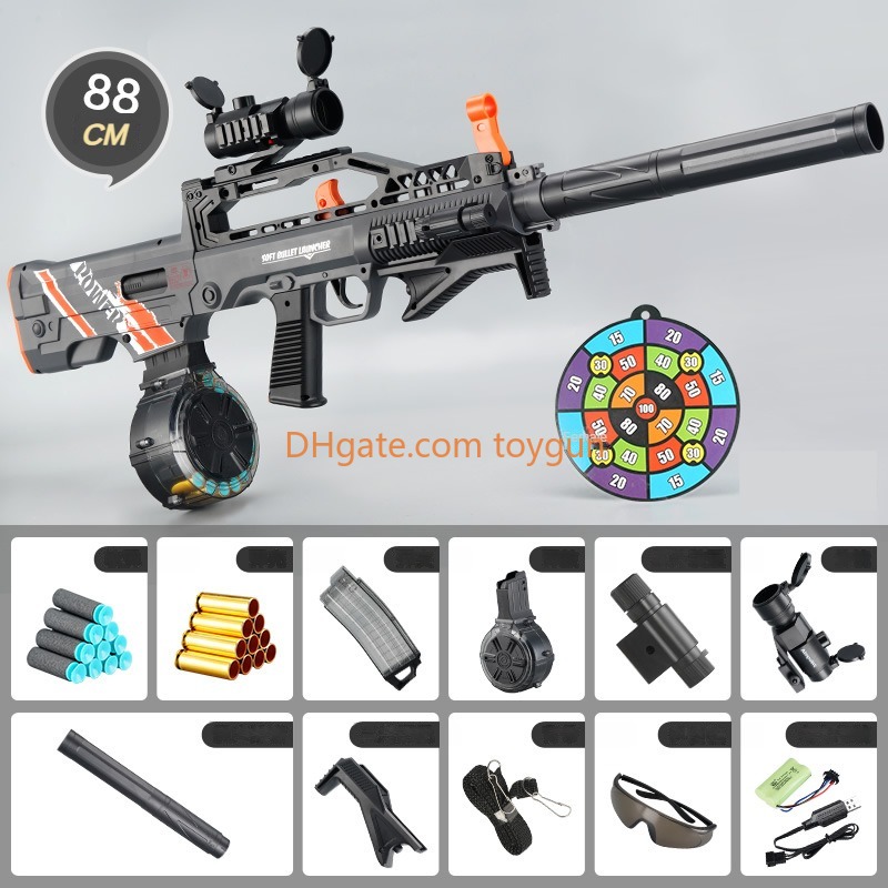 M416 QBZ Electric Manual 2 Modes Rifle Sniper Soft Bullet Toy Gun Automatic Blaster Shooting Toy Launcher For Boys Adults CS Fighting
