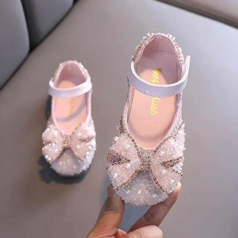 Girls Princess Pearl Leather Mary Jane Shoes Elegant Fashion Kid Party Wedding Flats dh5727163