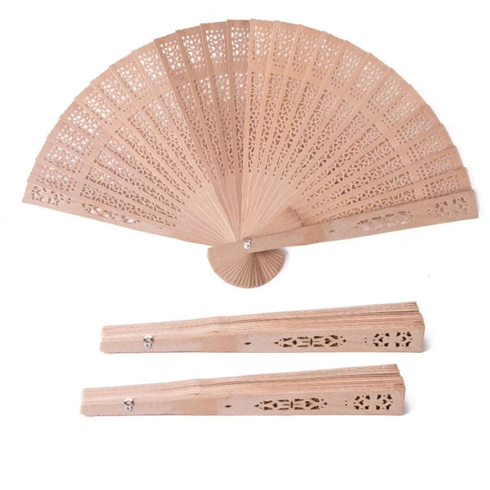 Fan Wooden 50Pcs Favors Personalized And Gifts For Guest Sandalwood Hand Wedding Decoration Folding Fans Salwood H S 0703