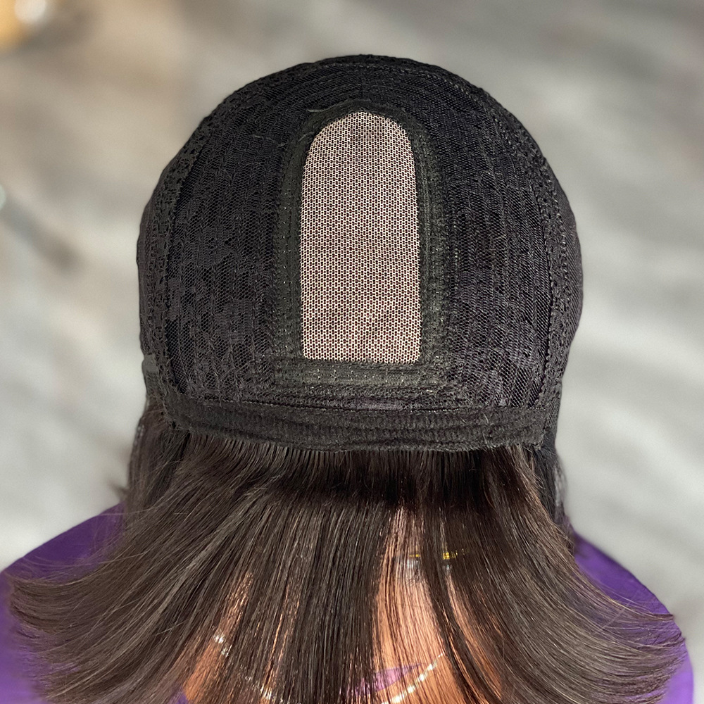 Bob Wig Lace Front Brazilian Human Hair Wigs For Black Women Pre Plucked Short Natural 2x4 Synthetic Straight HD Full Frontal Closure Wig