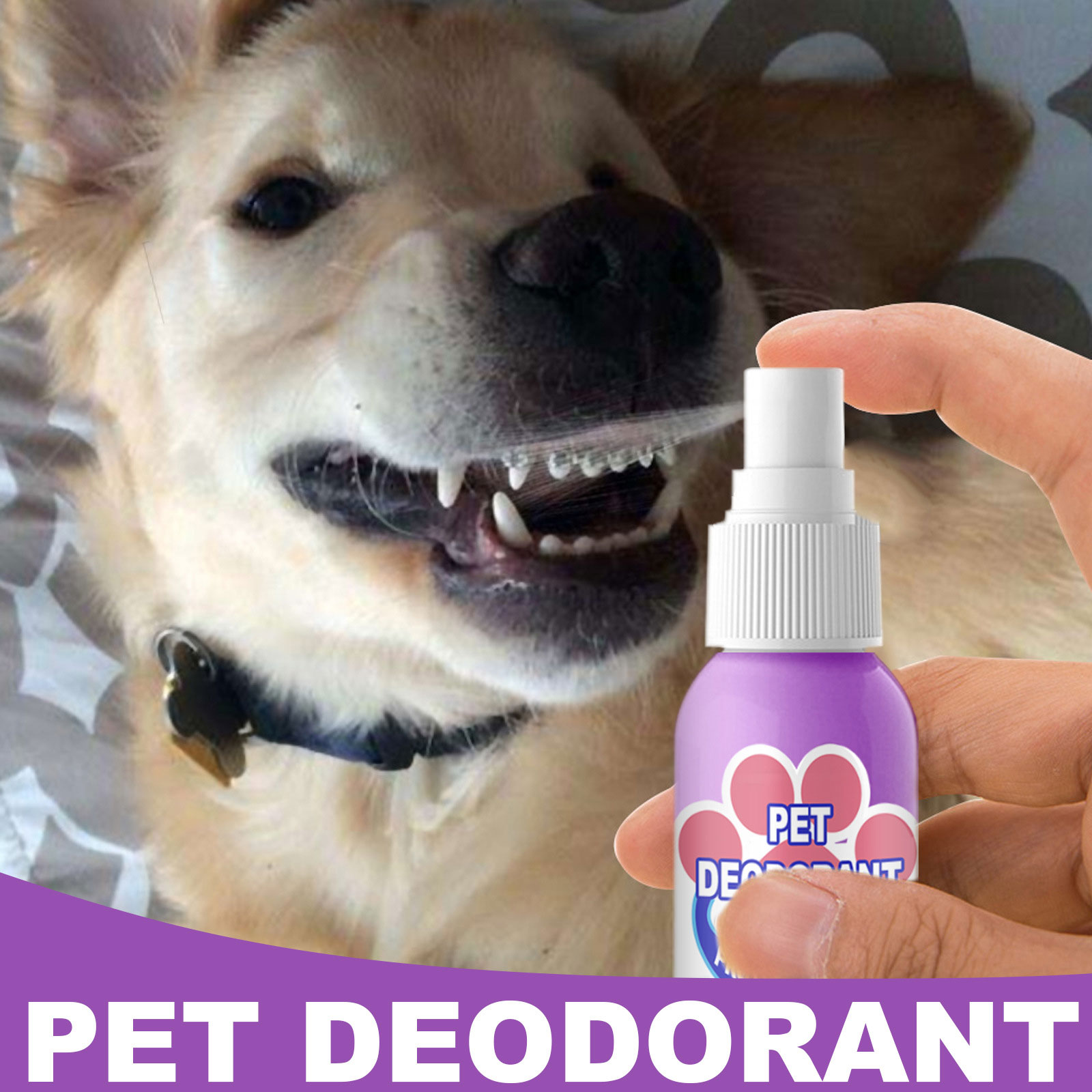 60ml Dog Deodorant Spray Swallowable Dog Bad Breath Spray Practical Pet Dog Mouth Cleaning Spray Oral Health Care Pet Supplies