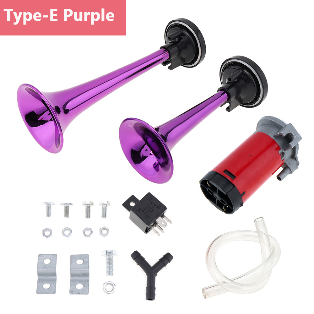 12V 178dB Super Loud Auto Car Dual Tone Air Horn Set with 12V Trumpet Compressor for Motorcycle Car Boat Truck Vehicle Car Horn 60669