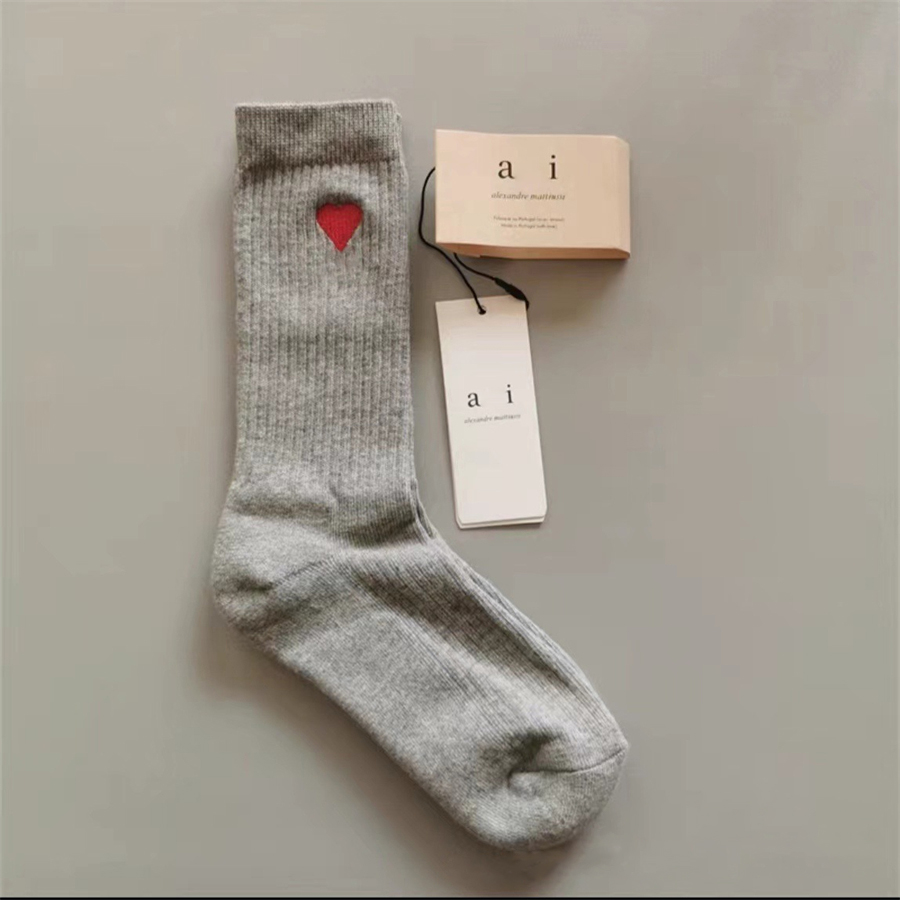 Stylish Unisex Sports Letter Print Cotton Mid Tube Socks In 12 Colors For All Seasons