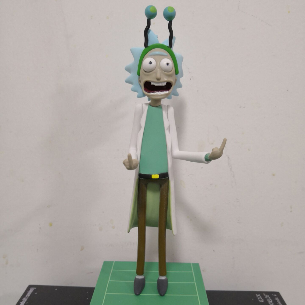 Middle Finger Rick Figure Model Toy