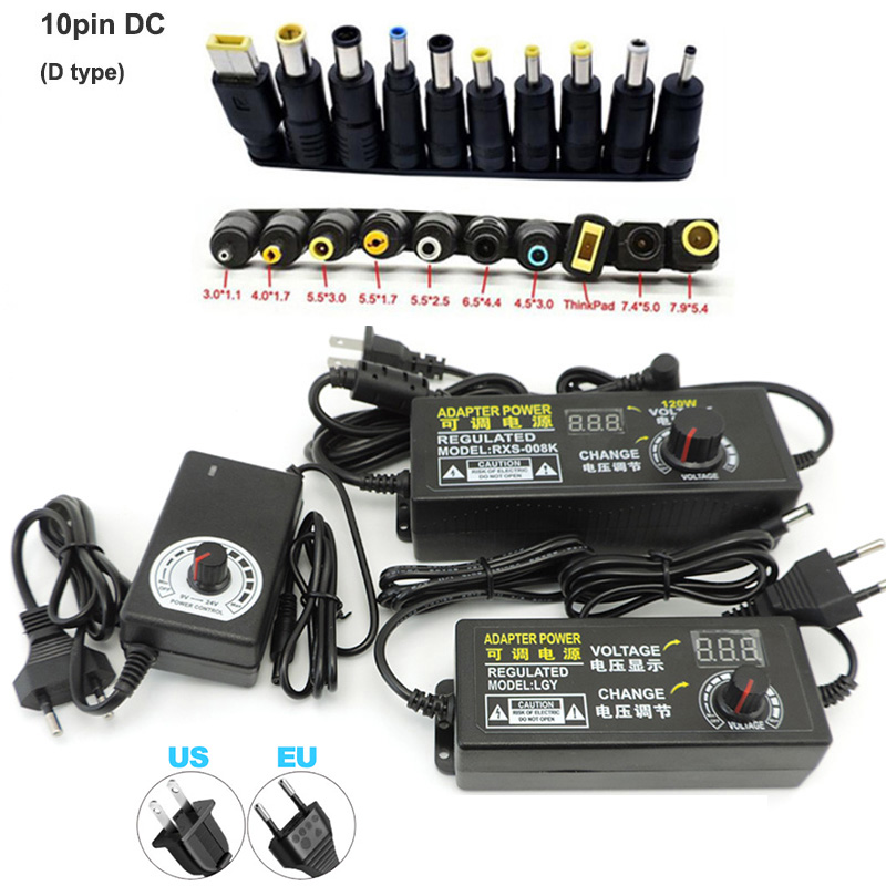 Adjustable 220v AC to DC 3V 12V 9V 10v 5V 24V 12V-24V 1A 2A 3A Universal adapter Voltage Regulated Power Supply Adatpor M20