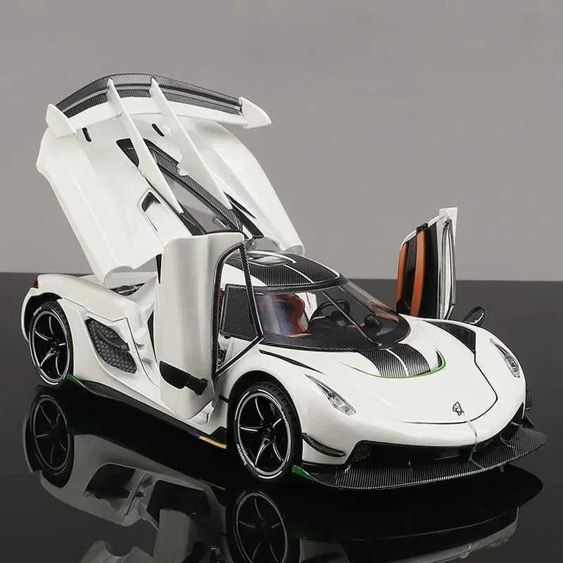 Diecast Model Cars 1 24 Attack Alloy Sports Car Model Diecast Metal Racing Car Model Simulation Sound Light Childrens Toy for Koenigsegg Jesko Gift