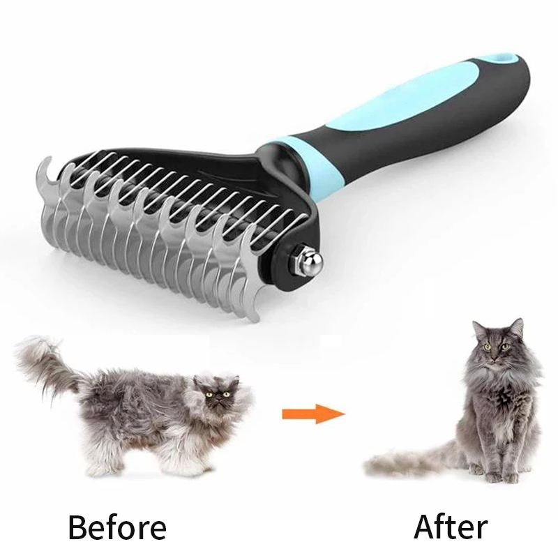 For Long Hair Pet Dog Comb Hair Removal Comb Pet Grooming Brush Professional Removal Undercoat Pet Brush Rake Brush