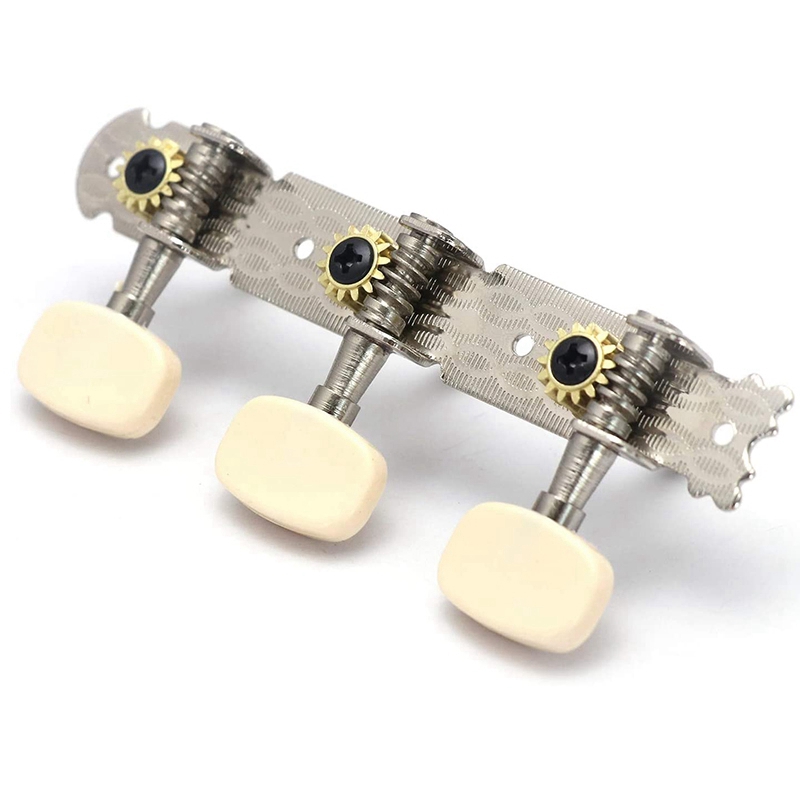 White-Handed Guitar Capo Clip Trigger With Quick Change With Vintage Guitar Tuning Pegs Gold Plated Machine Heads