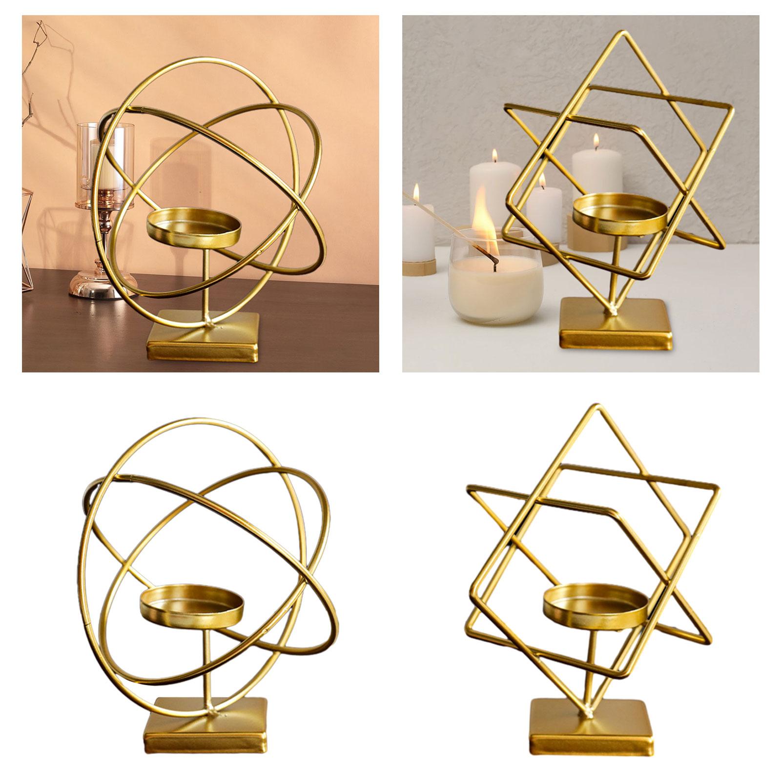 Pillar Candle Holder Home Metal Dinner Candelabrum Desktop Candlestick for Wedding Festival Christmas Halloween Thanksgiving H260310