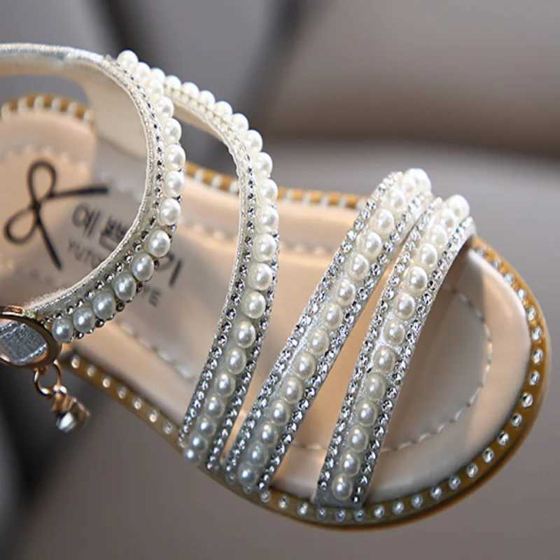 Sandals Girl Summer Fashion Kids Baby Girls Bling Rhinestone Princess Single For Little Big Shoes WX5.28N4N6