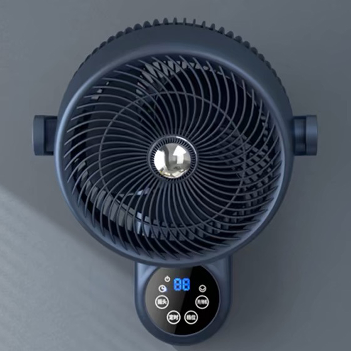 Wall fan, household air circulation fan, kitchen and bathroom wall mounted electric fan, non perforated wall mounted