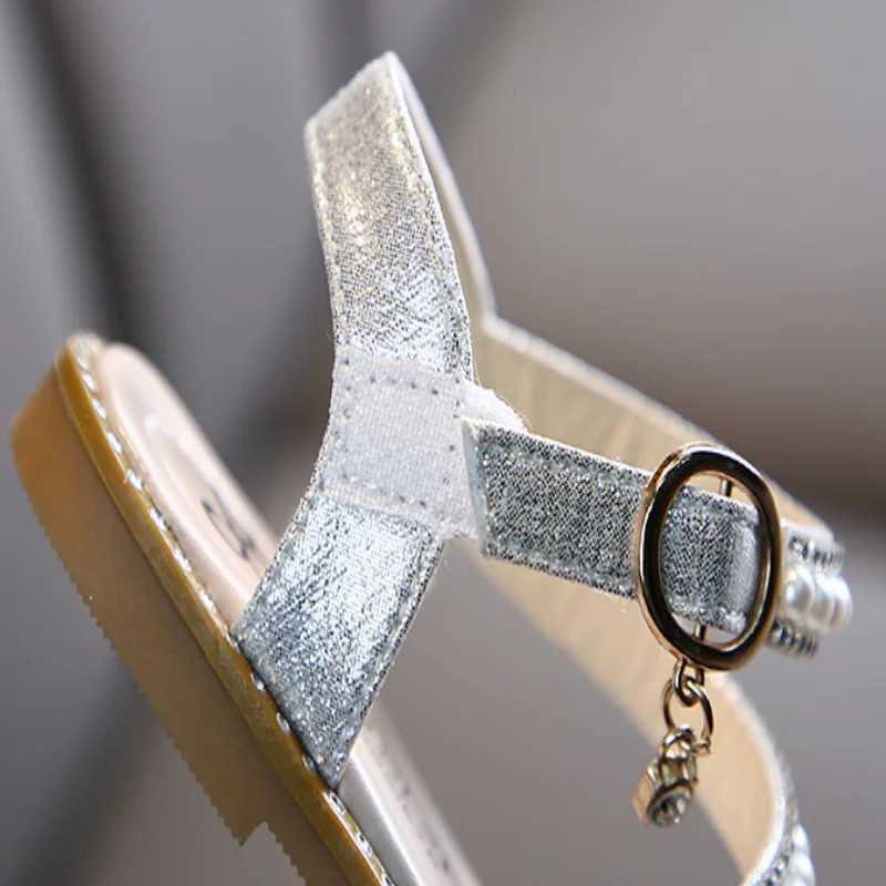 Sandals Girl Summer Fashion Kids Baby Girls Bling Rhinestone Princess Single For Little Big Shoes WX5.28N4N6