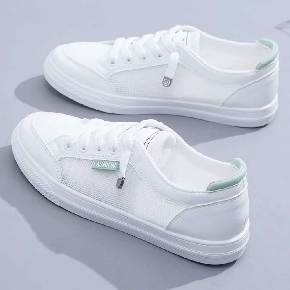 Ddmysports Little White Women S Summer New Versatile Breathable Thin Flat Sports Mesh Casual Board Shoes OUTDOOR